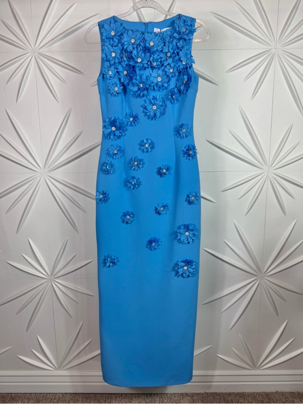Elliatt Dali Floral Applique Gown in Blue - Picture 14 of 17